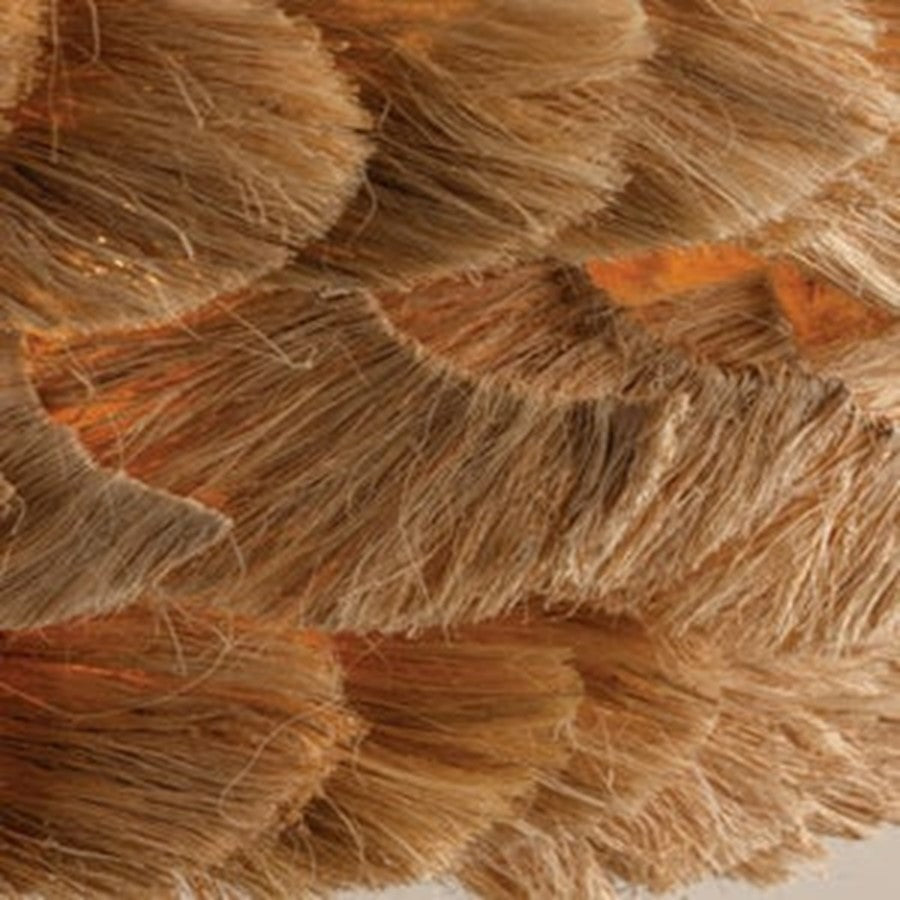 Mitzi Daria 1 Light 32" Chandelier, Aged Brass/Banana Fiber