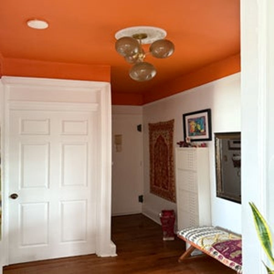 Mitzi Zaley 4 Light Semi Flush, Aged Brass/Light Bronze