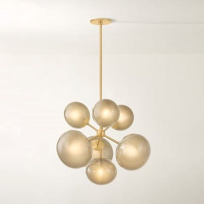 Mitzi Zaley 7 Light Chandelier, Aged Brass/Light Bronze