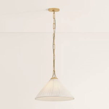Mitzi Merida 1 Light 16" Pendant, Aged Brass/Faux Silk