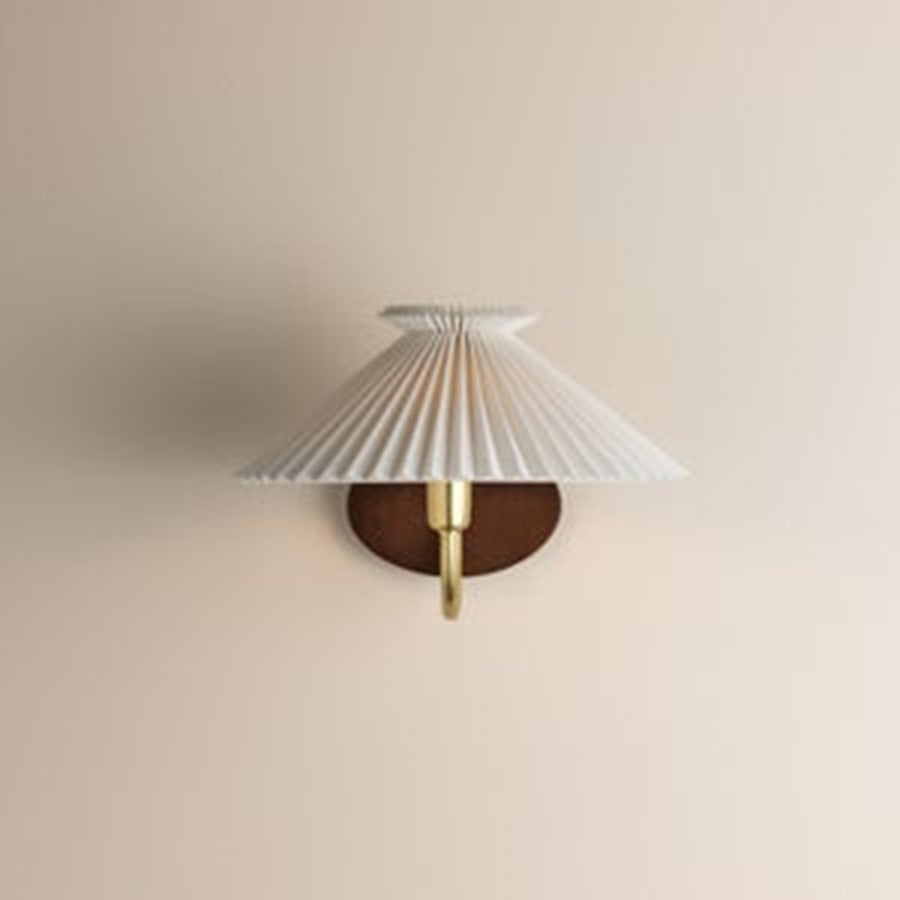 Mitzi Acacia 1 Light Wall Sconce, Aged Brass/White Linen