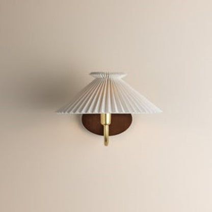 Mitzi Acacia 1 Light Wall Sconce, Aged Brass/White Linen