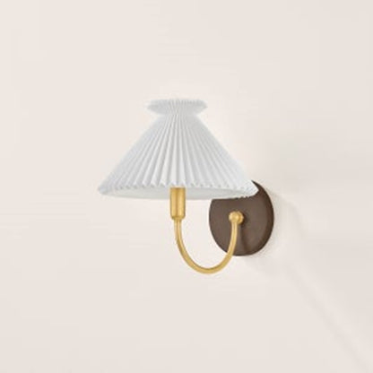 Mitzi Acacia 1 Light Wall Sconce, Aged Brass/White Linen