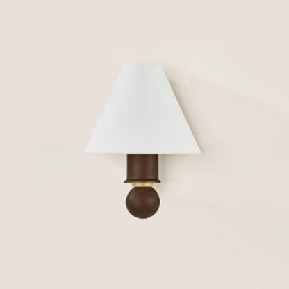 Mitzi Candice 1 Light Wall Sconce, Aged Brass/White Linen