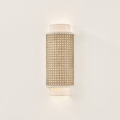 Mitzi TIna 2 Light Wall Sconce, Aged Brass/Raw Silk