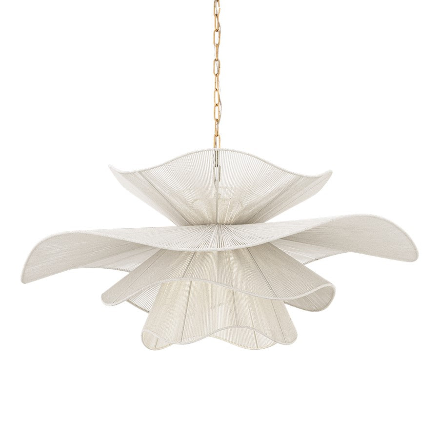 Mitzi Amanda 1 Light Chandelier, Aged Brass/Cotton String - H1084701L-AGB