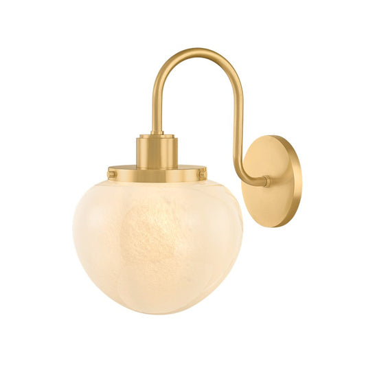 Mitzi Kristen 1 Light Wall Sconce, Aged Brass/Cloud - H1093101-AGB
