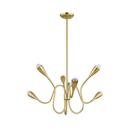 Mitzi Anaise 6 Light Chandelier, Aged Brass - H1108806-AGB