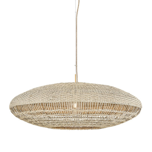 Mitzi Erin 1 Light 40" Pendant, Brass/Natural Wicker - H1118701L-AGB
