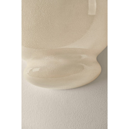 Mitzi Pia 1 Light Wall Sconce, Aged Brass/Butter Crackle - H1145101-AGB/CBR