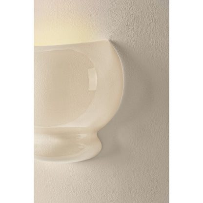 Mitzi Pia 1 Light Wall Sconce, Aged Brass/Butter Crackle - H1145101-AGB/CBR