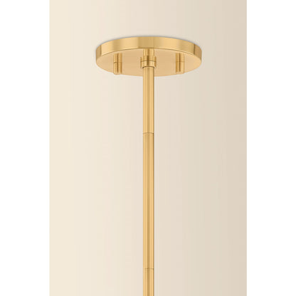 Mitzi Pia 1 Light Pendant, Aged Brass/Butter Crackle - H1145701-AGB/CBR