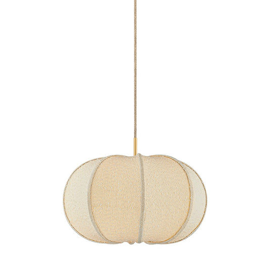 Mitzi Alexandra 1 Light 20" Pendant, Aged Brass/Textured Linen - H1147701S-AGB