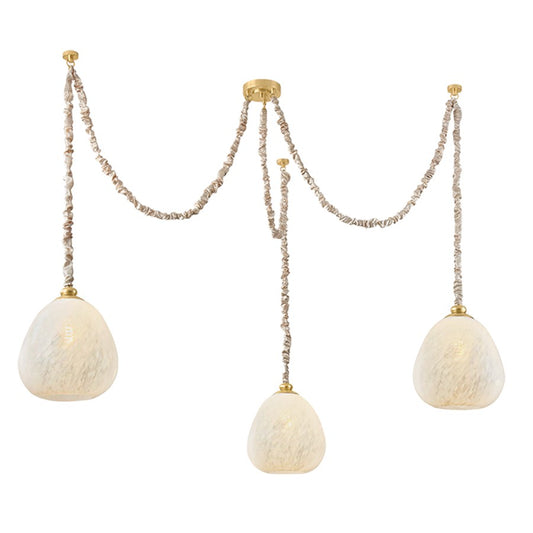 Mitzi Remi 3 Light Chandelier, Aged Brass/Clear Cloud - H1150803-AGB