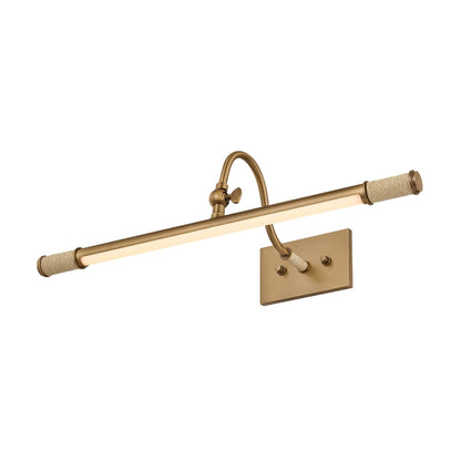 Mitzi Piers 19in 1-Light Picture Light | Patina Brass and White Acrylic | Living Room & Hallway | 19 x 5 in | Model H1168101S-PBR