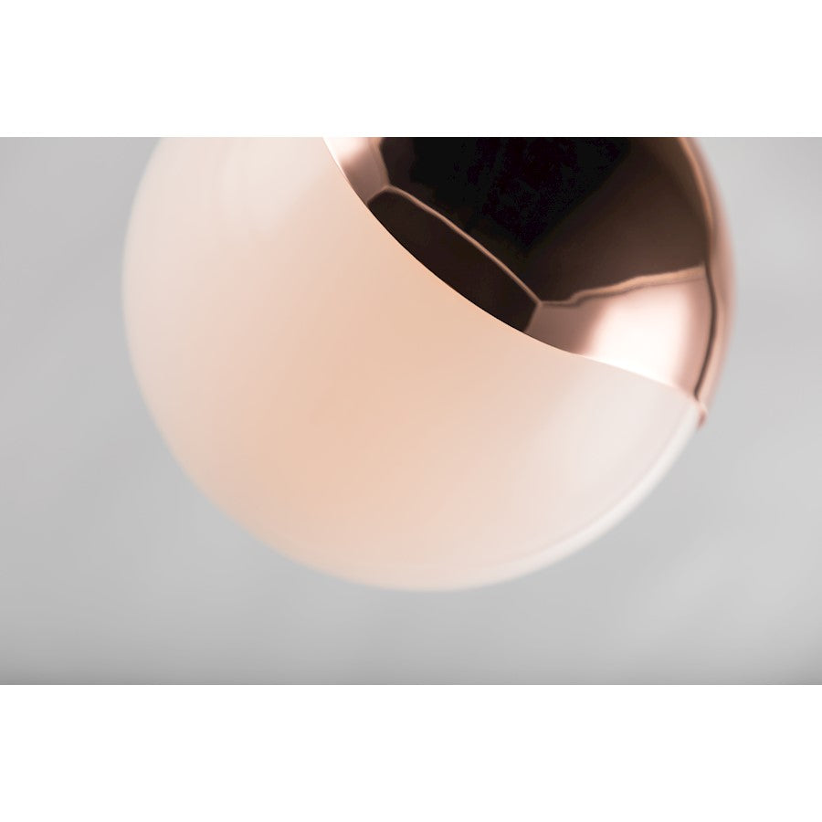 1 Light Pendant, Polished Copper