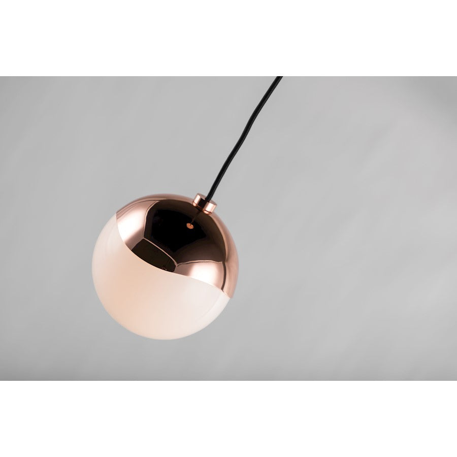 1 Light Pendant, Polished Copper