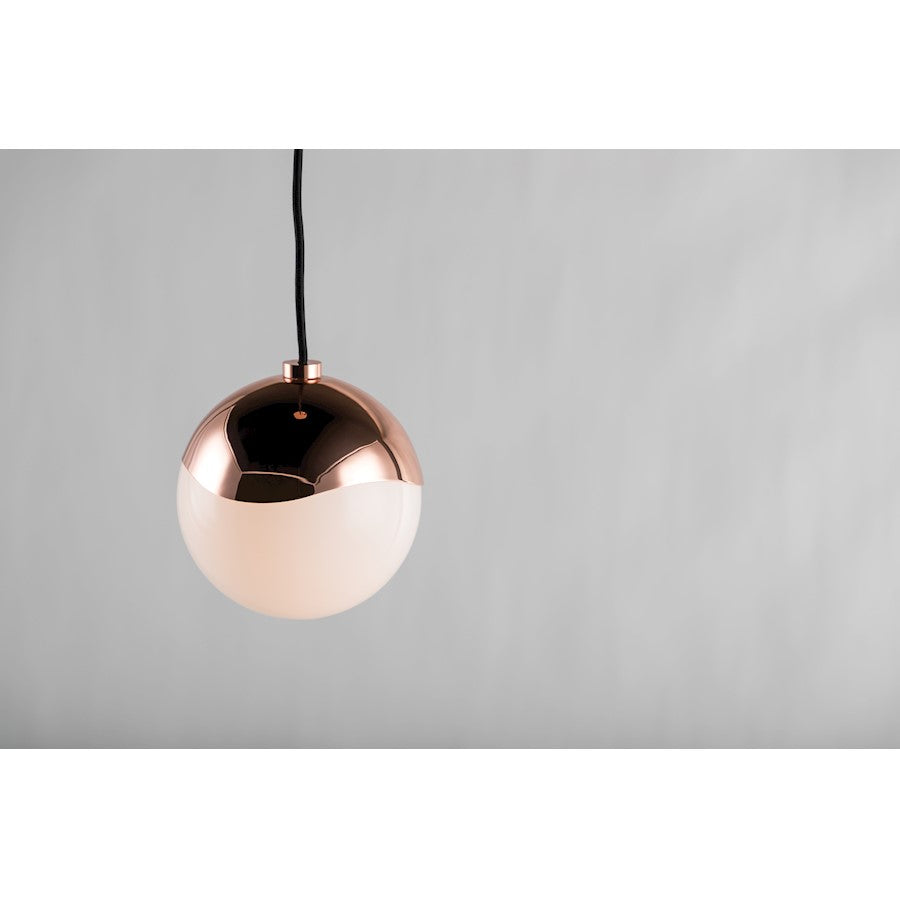 1 Light Pendant, Polished Copper