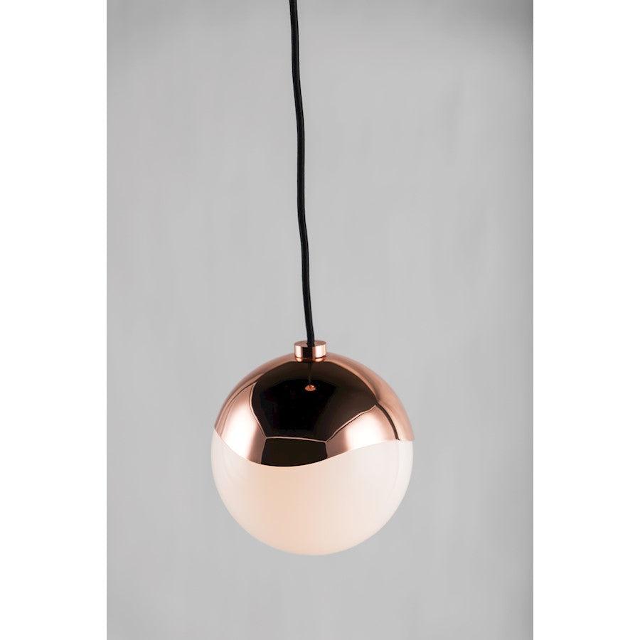 1 Light Pendant, Polished Copper