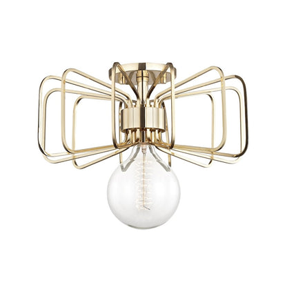 1 Light Pendant, Polished Brass