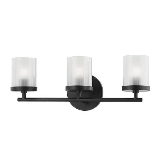 3 Light Bathroom Vanity Light Soft Black