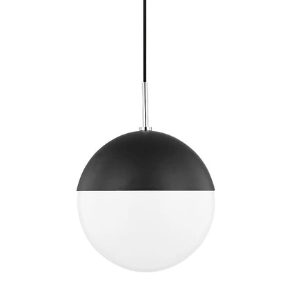 1 Light Large Pendant, Black