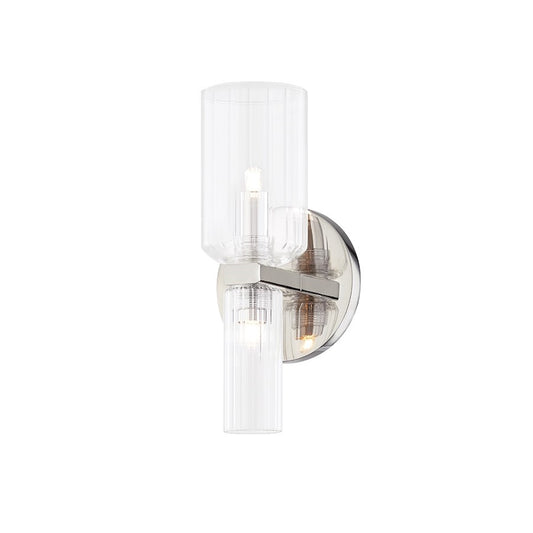 Mitzi Tabitha 1 Light Bath Bracket, Polished Nickel/Clear - H384301-PN