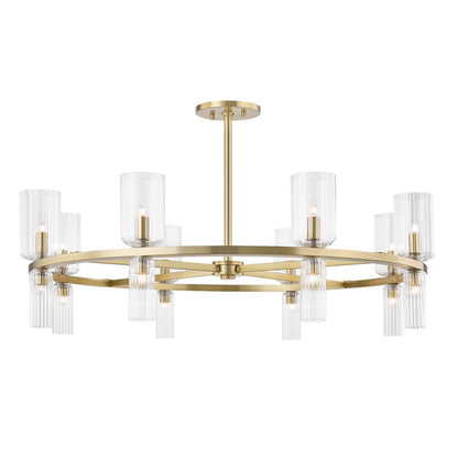 Mitzi Tabitha 16 Light Chandelier, Polished Nickel/Clear - H384816-PN