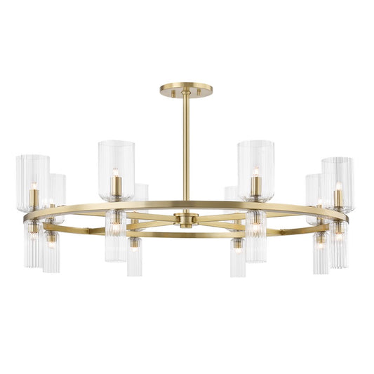 Mitzi Tabitha 16 Light Chandelier, Polished Nickel/Clear - H384816-PN