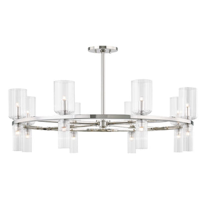 Mitzi Tabitha 16 Light Chandelier, Polished Nickel/Clear - H384816-PN