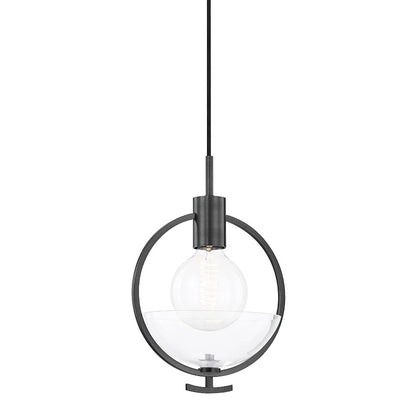 Mitzi Ringo 1 Light Pendant, Polished Nickel/Clear - H387701-PN