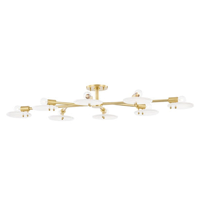 Mitzi Giselle 8 Light Semi Flush, Nickel/White Candy - H428608-PN