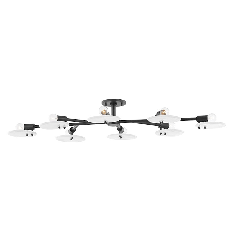 Mitzi Giselle 8 Light Semi Flush, Nickel/White Candy - H428608-PN