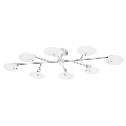 Mitzi Giselle 8 Light Semi Flush, Nickel/White Candy - H428608-PN