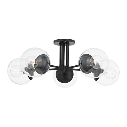 Mitzi Meadow 5 Light Semi Flush, Clear