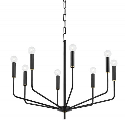 Bailey Chandelier, Aged Brass