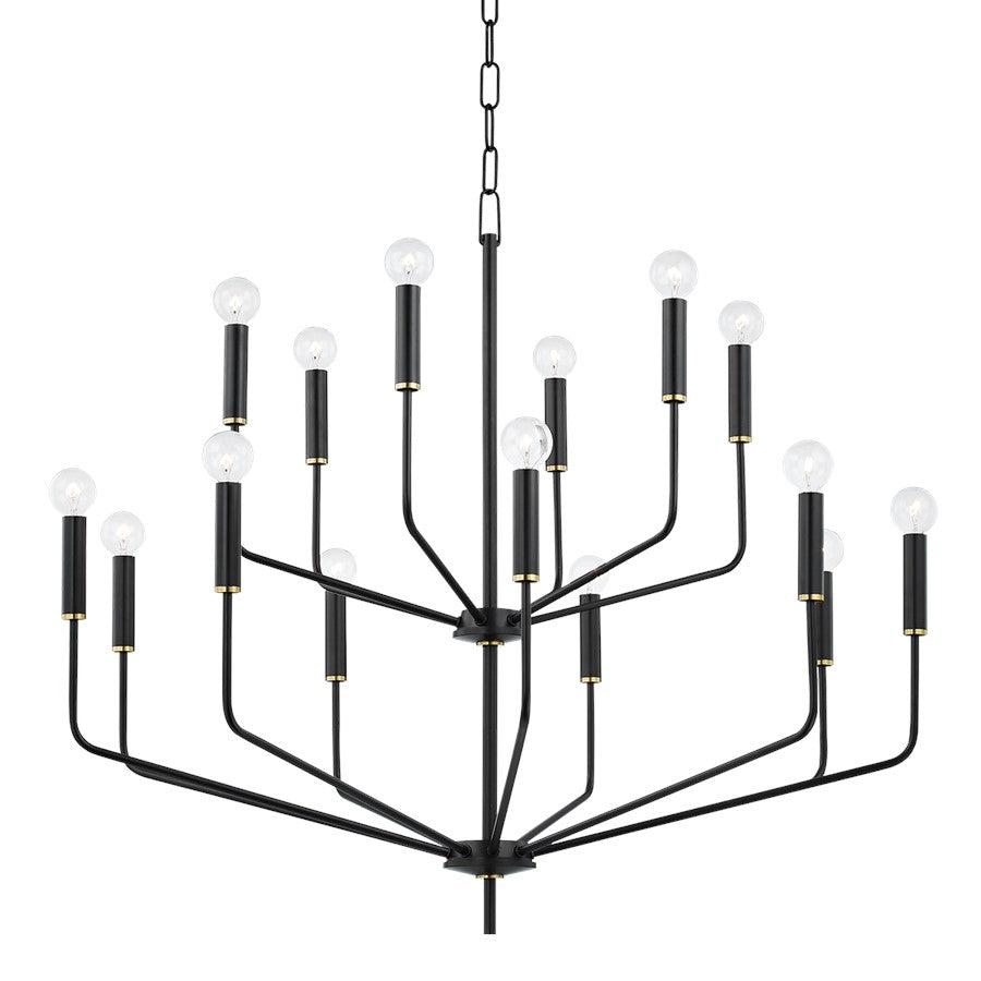 Bailey Chandelier, Aged Brass
