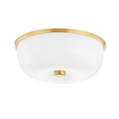 Mitzi Wendy 2 Light Flush Mount, Aged Brass