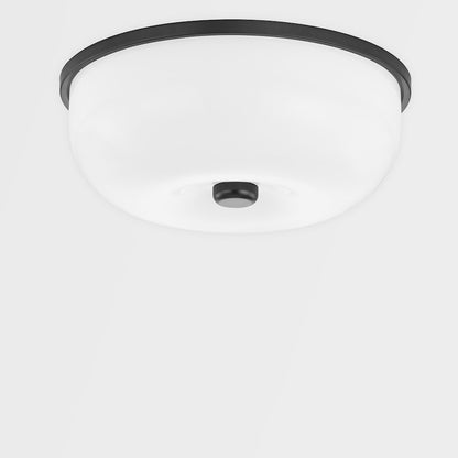 Mitzi Wendy 2 Light Flush Mount, Soft Black