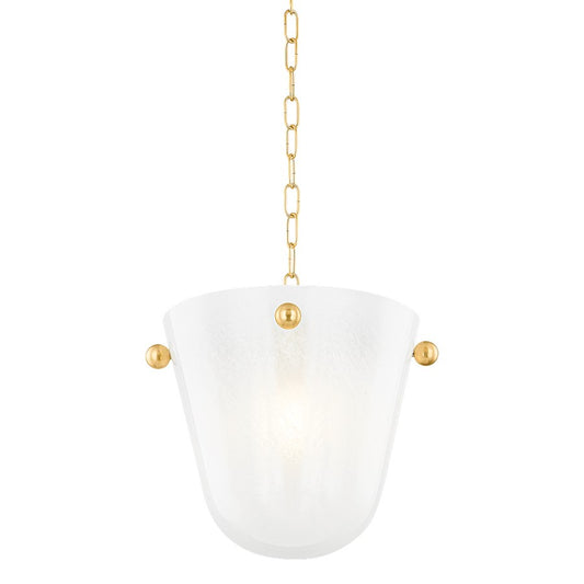 Mitzi Rima 1 Light Pendant, Aged Brass/Cloud - H923701-AGB