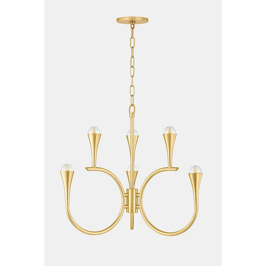 Mitzi Aviana 6 Light Chandelier, Aged Brass/ - H929806-AGB