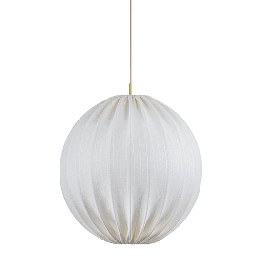 Mitzi Arabella 1 Light 24" Pendant, Aged Brass/Natural Linen - H978701L-AGB