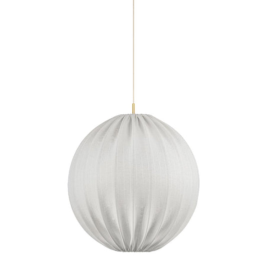 Mitzi Arabella 1 Light 16" Pendant, Aged Brass/Natural Linen - H978701S-AGB