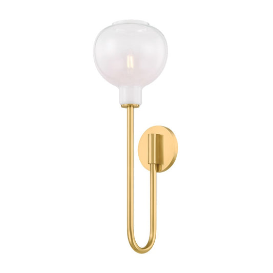 Mitzi Estelle 1 Light Wall Sconce, Aged Brass/Sfumato - H990101-AGB