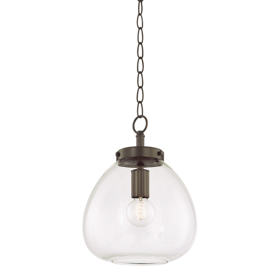 Mitzi Della 1 Light 12" Pendant, True Bronze/Clear - H997701S-TRB