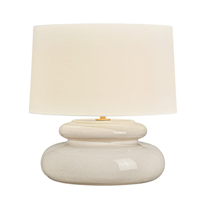 Mitzi Pia 1 Light 20" Table Lamp, Aged Brass/White Linen - HL1145201-AGB/CBR