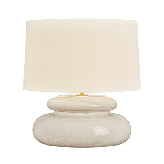 Mitzi Pia 1 Light 20" Table Lamp, Aged Brass/White Linen