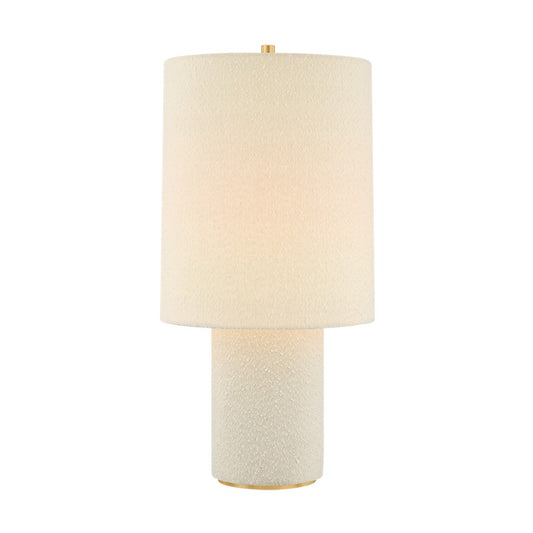 Mitzi Sam 1 Light Table Lamp, Aged Brass/Textured Linen - HL1148201-AGB