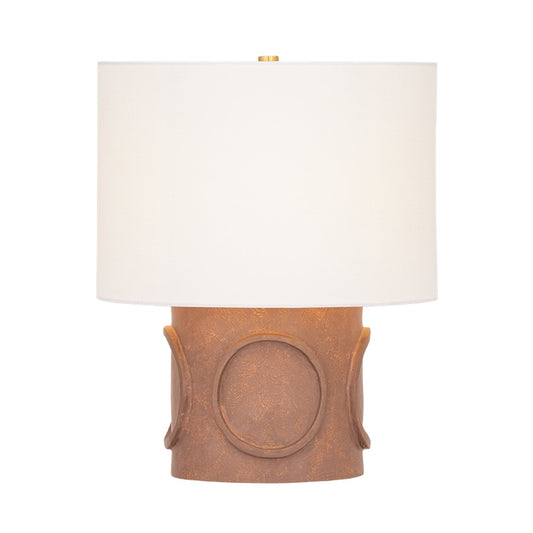 Mitzi Davie 1 Light Table Lamp, Aged Brass/White Linen - HL1152201-AGB