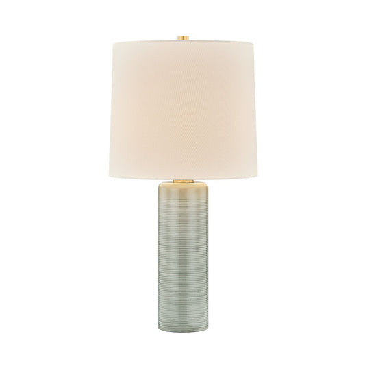 Mitzi Tuva 1 Light Table Lamp, Aged Brass/Off White Linen - HL1196201-AGB-CVL